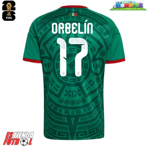 México Orbelin Pineda #17 Primera Equipación Mundial 2026 Manga Corta